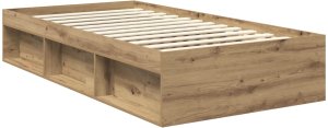 WaszeMeble Łóżko 100X200 brązowe rama łóżka ze stelażem jednoosobowe do sypialni 5