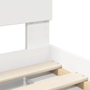 WaszeMeble Łóżko 75X190 białe jednoosobowe rama łóżka ze stelażem do sypialni 10