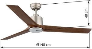 Wentylator Globe Sufitowy LED 20W Modesto 03607 Globo 7