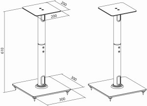 Fiber Novelty - Profesjonalne stojaki pod kolumny głośnikowe 61 cm do 25 kg komplet 2 szt. (FN61B) 5