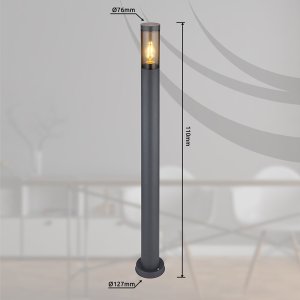 Globo Lampa ogrodowa słupek Boston antracyt IP44 110 cm 5