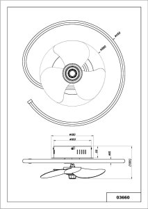 Wentylator Globo Sufitowy LED 30W Koren 03660 5