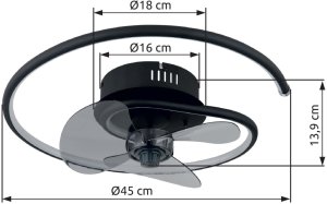Wentylator Globo Sufitowy LED 30W Koren 03660 6