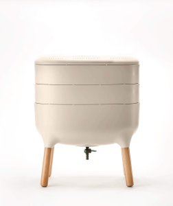 Ekobat Kompostownik domowy dla dżdżownic 50x38 cm beżowy Plastia Urbalive 5