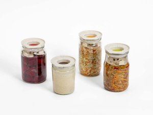 Browin Pokrywa fermentacyjna do słoika 11 cm brązowa Plastia 3