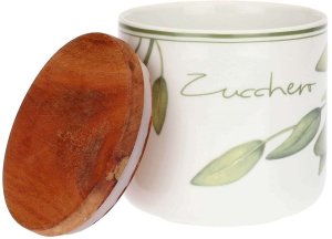Lumarko Pojemnik na cukier porcelanowy 1 l biały La Porcellana Bianca Coltivia 3