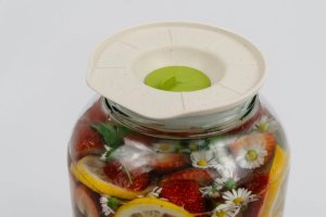 Browin Pokrywa fermentacyjna do słoika 13,5 cm pomarańczowa Plastia 6