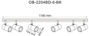 Naświetlacz Zumaline Reflektor Spot FORI czarny OB-2204BD-6-BK Zuma Line 2