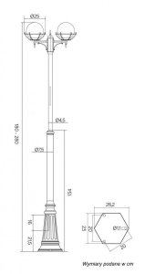 SU-MA Lampa masztowa zewnętrzna OGMWN 2 KPO regulowana 180-280 cm Suma 5