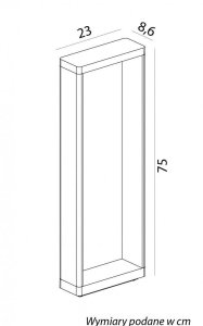 SU-MA Lampa Ogrodowa Słupek LED 9W FLS-750 Form B Suma 5
