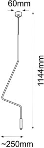 Lampa wisząca Beliani Punktowa NO. VI 5139 Antigo minimalistyczna 2