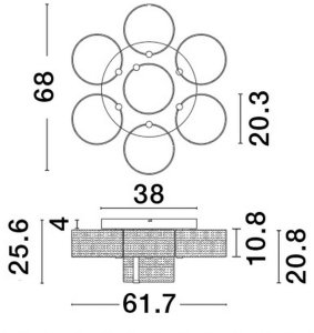 Lampa sufitowa Belideco LED TUNAS LE42743 Ekskluzywne Światła 6