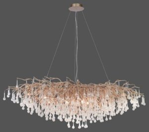 Lampa wisząca Paul Neuhaus Żyrandol ICICLE Mosiądz Antyczny 400 Kryształów 4