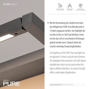 Kinkiet Paul Neuhaus Lampa Ścienna LED PURE Puro 9114-15 3