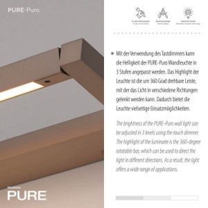 Kinkiet Paul Neuhaus Lampa Ścienna LED PURE Puro 9114-97 3