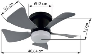 Wentylator Globe Sufitowy LED 9W Hines Globo 8