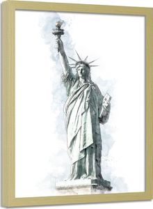 Feeby Obraz w ramie naturalnej, Statua Wolności 70x100 1
