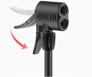 RockBros Pompka rowerowa 4522L nożna ultralekka - czarna (5907769391033) 3