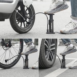 RockBros Pompka rowerowa 4522L nożna ultralekka - czarna (5907769391033) 8