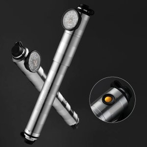 RockBros Pompka rowerowa HQ-67A-L03 z manometrem - srebrna (5907769391002) 2