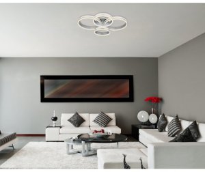 Lampa sufitowa Globe LED Rubio 90W szara ściemniana CCT Globo 2