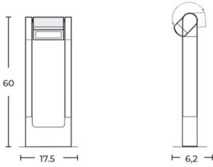 Azzardo Słupek Ogrodowy Frame 60 Corten 4000K 2