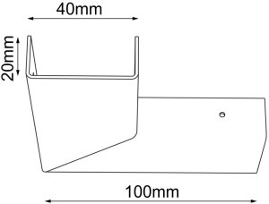 MK Systemy Kominowe Narożnik do Systemu Modułowego Biały Cube Line System Line Move Antigo 2