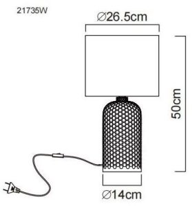 Lampa stołowa TECKIN Nocna Sofia 21735W Globo 8