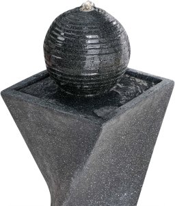 Beliani Fontanna ogrodowa LED Acquacheta Grafitowy 7