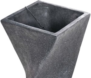 Beliani Fontanna ogrodowa LED Acquacheta Grafitowy 9