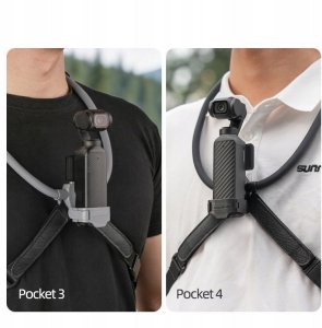 SunnyLife Giętki Uchwyt Mocowanie Na Szyję Klatkę Szyja Do Dji Osmo Pocket 3 / 4 / Pov / Op4-zj155-d / Zj155 / czarny (SB11952) 3