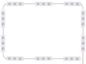 xxxxxxxxxxxxxxxx Verk Group (Verk) Lampki do lustra toaletki LED zestaw makijaż 10 sztuk USB 3 barwy światła 3