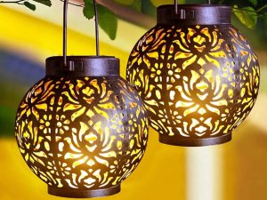 xxxxxxxxxxxxxxxx Verk Group (Verk) Lampion solarny ozdobny LED latarnia słoneczna czarna wisząca lampa 2
