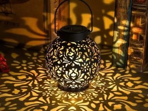 xxxxxxxxxxxxxxxx Verk Group (Verk) Lampion solarny ozdobny LED latarnia słoneczna czarna wisząca lampa 5