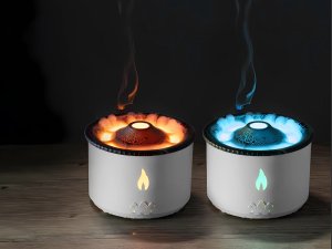 Dyfuzor zapachowy xxxxxxxxxxxxxxxx Verk Group (Verk) Nawilżacz powietrza dyfuzor z LED RGB efekt wulkanu mgiełka zapachowa 10
