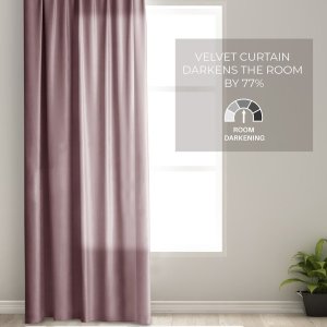 Fabryka Firan Zasłona VELVET 140x270 brązowa welwet na taśmie Restilo 12