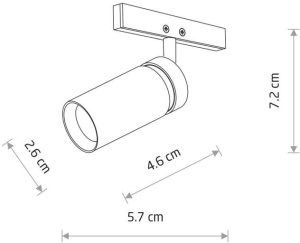 Nowodvorski Lampa Szynowa Spot LED Nano-LVM Zoom 2W 1F 10