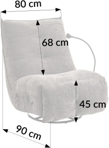 Mebel Elite Fotel wypoczynkowy obrotowy rozkładany COSMO szenil brązowy do salonu 10