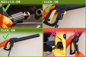 Aptel Wąż 10m do myjki KARCHER K2 K3 K4 K5 K6 K7 wtyk CLICK CONNECT przewód klik (5902553704976) 5