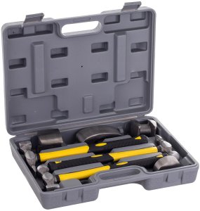 Global Truss Młotki Blacharskie Kowadełka 3x Młotek 4x Kowadło Blacharstwo Samochodowe (5902553717952) 2