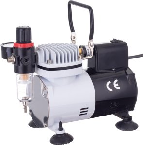 Farrot Cichy kompresor do aerografu AF18-2 Auto Stop wentylator wyłącznik Termiczn (5902553708592) 5