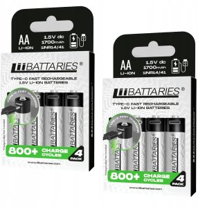 LiiBateries Zestaw 2x 4 szt Akumulator litowo-jonowy LiiBattaries AA (R6) 1700 mAh (5902729075794) 2