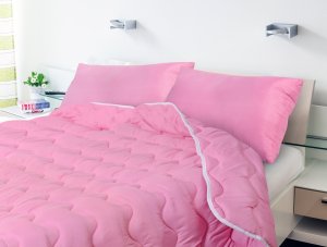 AIO FACTORY Kołdra 200x200 cm całoroczna antyalergiczna mikrofibra różowa silikon (5906501523756) 2