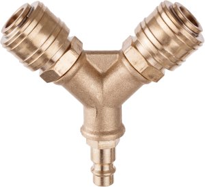 Pneumat System Rozdzielacz Pneumatyczny Powietrza Trójnik Szybkozłączki mosiężny 1/4 (5904422447021) 4