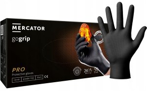 Mercator Medical Rękawice Nitrylowe 50 szt. 8-M Gogrip Black (5905805851398) 10