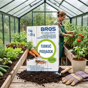 Bros Naturalnie - mikrobiologiczny preparat zwiększający odporność roślin i uniwersalny nawóz 100% 1kg + 20g (turkuć podjadek) (5906142984275) 5