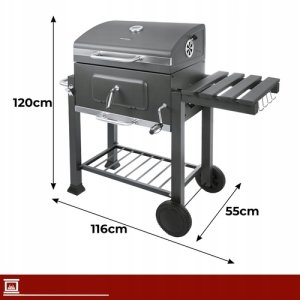 Pako Grill ogrodowy z pokrywą 116x70x110cm Kaminer (5906142982844) 4