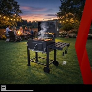 Goodhome Grill ogrodowy z pokrywą 114x67x120cm Kaminer (5906142982820) 15