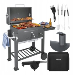 Goodhome Grill ogrodowy z pokrywą 114x67x120cm Kaminer (5906142982820) 3
