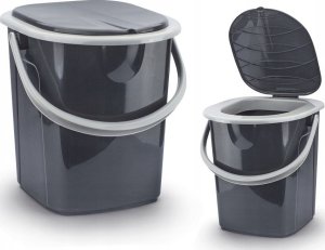 Branq Toaleta turystyczna wiadro WC antracyt z pokrywą 22L 1306 (5906142985722) 13